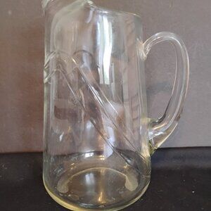 Crisa Libbey Swirl Design 1980s Beverage Pitcher